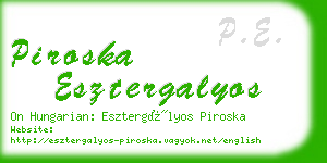 piroska esztergalyos business card